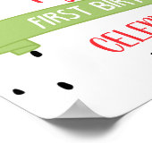 メロンウェルカムサインに1つ – 赤 ポスター (角)