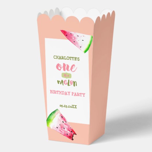 メロンカスタムスイカかわいい1歳の誕生日 フェイバーボックス (正面)