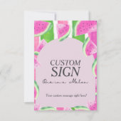 メロンカスタムピンクスイカの看板 招待状 (裏面)