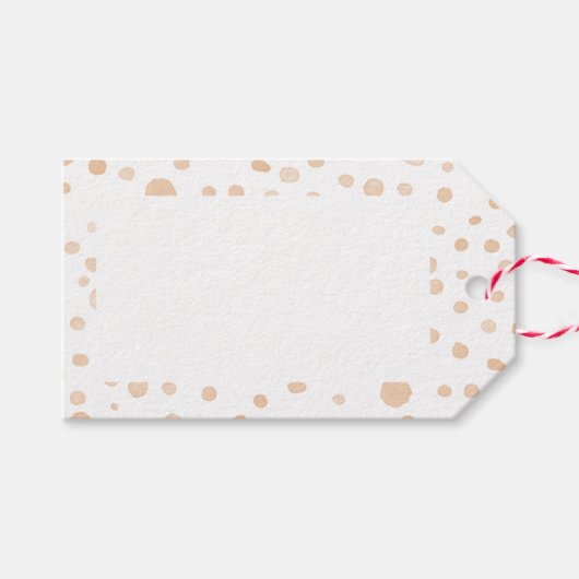 メロンカンフェティ ウォーターカラードットギフトタグ ギフトタグ (正面(横))