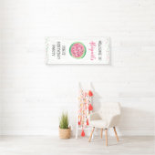 メロンガールの一歳の誕生日パーティーへようこそ 横断幕 (インサイチュ)