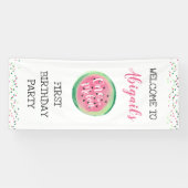 メロンガールの一歳の誕生日パーティーへようこそ 横断幕 (横)