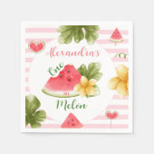 メロンガールファースト誕生日 スタンダードカクテルナプキン (正面)