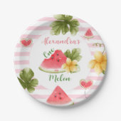 メロンガールファースト誕生日 ペーパープレート (正面)