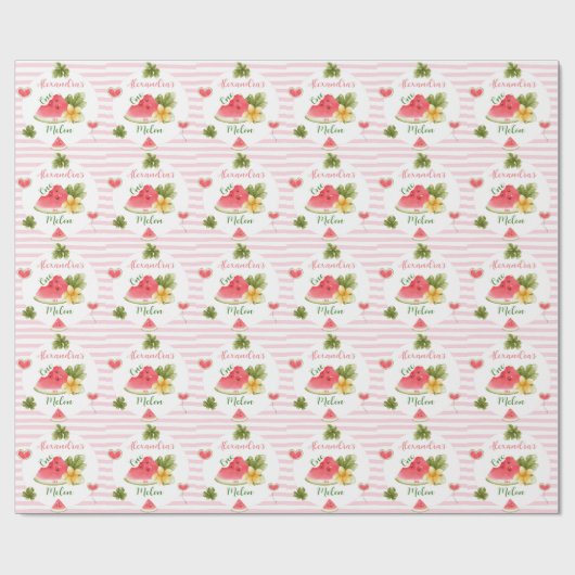 メロンガールファースト誕生日 ラッピングペーパー (フラット)