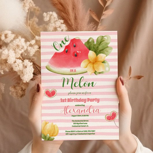 メロンガールファースト誕生日 招待状
