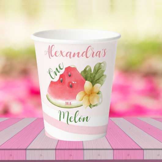 メロンガールファースト誕生日 紙コップ
