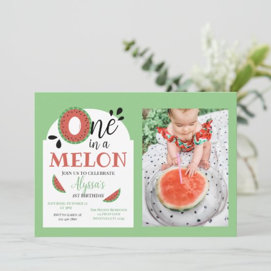 メロンキッズ初誕生日に1人 招待状 (スタンド正面)