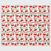 メロンクリスマスパターン ラッピングペーパー (フラット)