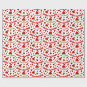 メロンクリスマスパターン ラッピングペーパー (フラット)