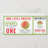 メロングリッタースイカ1歳 招待状 (正面)