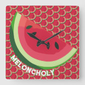 メロンコリー スクエア壁時計 (正面)