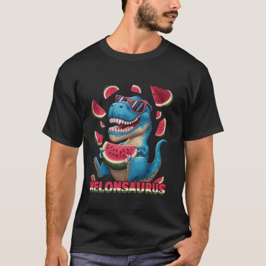 メロンサウルススイカ恐竜サマートロピカルfr tシャツ (正面)