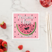 メロンスイカのピンクワンキッズファースト誕生日 スタンダードカクテルナプキン (インサイチュ)