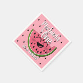 メロンスイカのピンクワンキッズファースト誕生日 スタンダードカクテルナプキン (角)