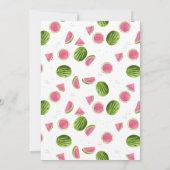 メロンスイカの夏の誕生日で愛らしい 招待状 (裏面)