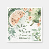メロンスイカの水彩一歳 スタンダードカクテルナプキン (正面)