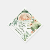 メロンスイカの水彩一歳 スタンダードカクテルナプキン (角)