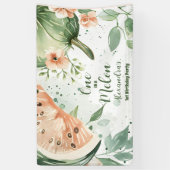 メロンスイカの水彩一歳 横断幕 (縦)