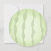 メロンスイカの水彩1歳 招待状 (裏面)