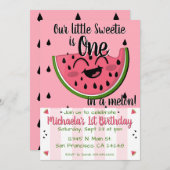 メロンスイカガールファースト誕生日 招待状 (正面/裏面)