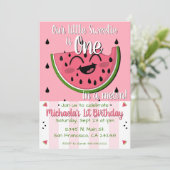 メロンスイカガールファースト誕生日 招待状 (スタンド正面)