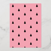 メロンスイカガールファースト誕生日 箔招待状 (裏面)