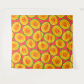 メロンスライス水彩パターン タペストリー (正面(横))