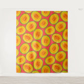 メロンスライス水彩パターン タペストリー (正面)