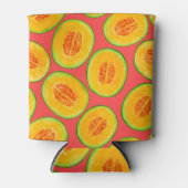 メロンスライス水彩パターン 缶クーラー (正面)