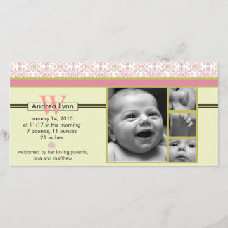 メロンタンゲリンバンダナパターンベビー発表 案内状