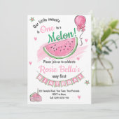 メロンテーマ誕生日招待状 招待状 (スタンド正面)