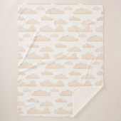 メロンドリームタイムウォーターカラークラウドシェルパブランケット シェルパブランケット (正面)