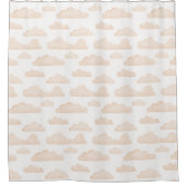 メロンドリームタイム水の色の雲シャワーカーテン シャワーカーテン (正面)