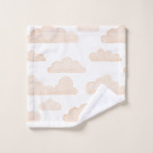 メロンドリームタイム水彩雲タオル バスタオルセット (ウォッシュタオル)