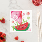 メロンパーソナライズされた誕生日に入った人 スタンダードカクテルナプキン (インサイチュ)