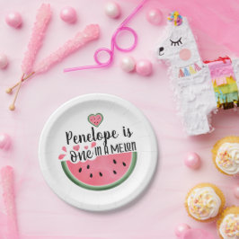 メロンパーソナライズされた誕生日に入った人 ペーパープレート