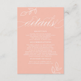 メロンピミニマルックリーフQRコード結婚の詳細 エンクロージャーカード