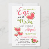 メロンピンクの女の子の1人の招待状 招待状 (正面)