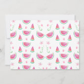 メロンピンク1歳の誕生日 招待状 (裏面)