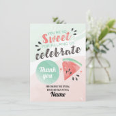メロンファースト誕生日カードスウィートに感謝 招待状 (スタンド正面)