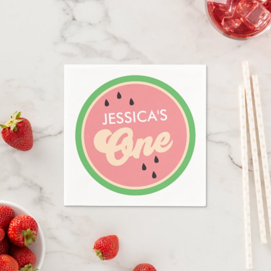 メロンファースト誕生日ナプキンス スタンダードカクテルナプキン (インサイチュ)