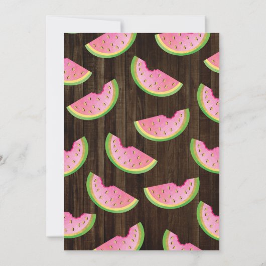 メロンファースト誕生日パーティーの招待状に1つ 招待状 (裏面)