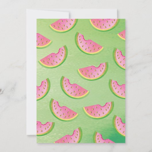 メロンファースト誕生日パーティーの招待状に1つ 招待状 (裏面)