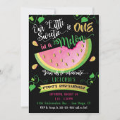 メロンファースト誕生日パーティーの招待状に1つ 招待状 (正面)