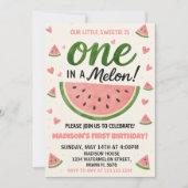 メロンファースト誕生日招待状 招待状 (正面)