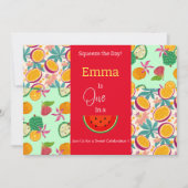 メロンファースト誕生日招待状 招待状 (正面)