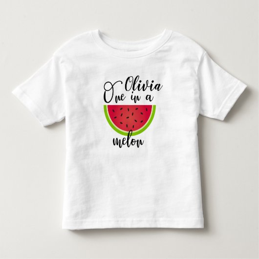 メロンファースト誕生日Tシャツの女の子 トドラーTシャツ (正面)