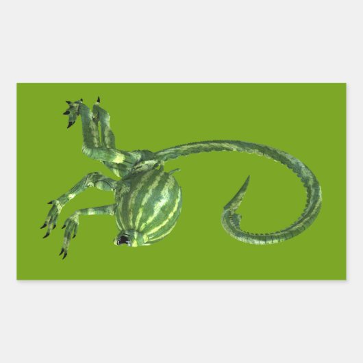 メロンヘッド生物 長方形シール (正面)