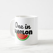 メロンマグカップの1つ：夏のサイプに最適 コーヒーマグカップ (正面左)